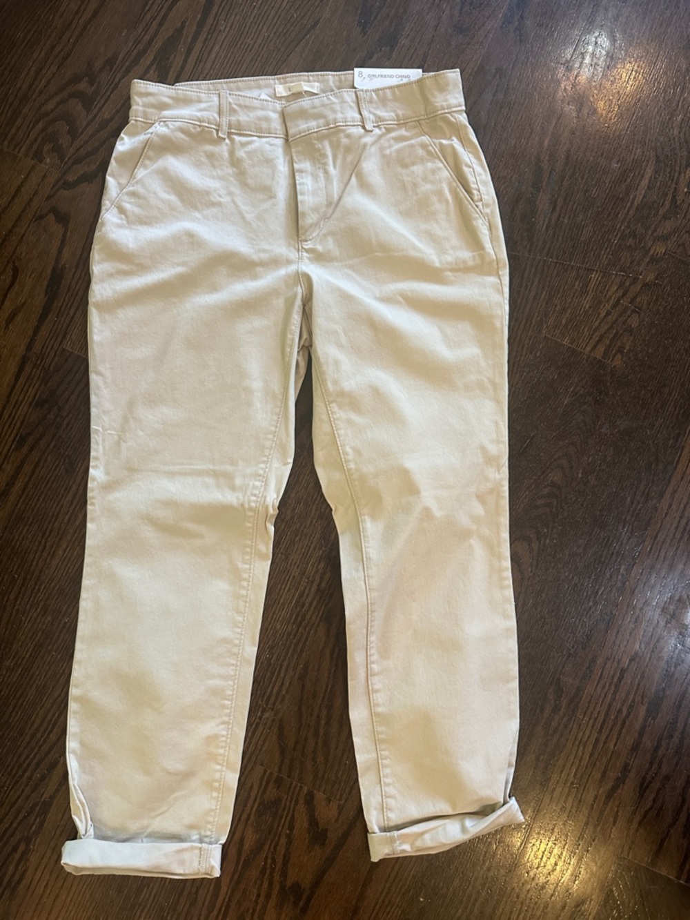 LOFT Beige Cropped Ankle Pants